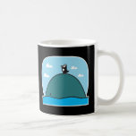 penguin riding whale mug