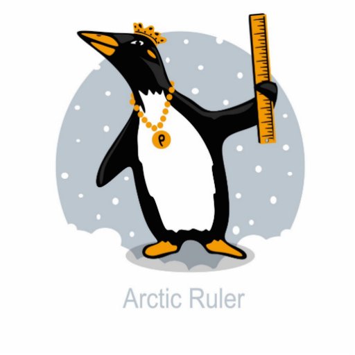 Penguin Ruler Sculpture Cut Out