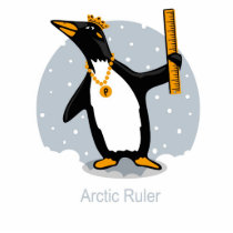 Penguin Ruler Sculpture Cut Out