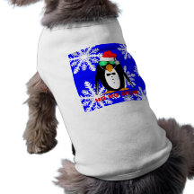 penguin Santa Pet Tee Shirt