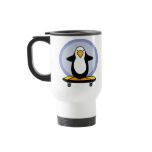 Penguin Skateboarding mug