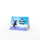 Penguin Skater Invitation Card