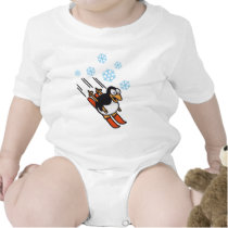 Penguin ski baby bodysuits