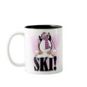 Penguin Ski mugs by sport_shop Penguin Ski mugs
