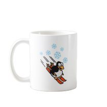 Penguin ski mug