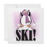Penguin Ski Tshirts and Gifts Personalized Announcement