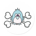penguin Skull and Crossbones stickers by doonidesigns penguin Skull and Crossbones stickers