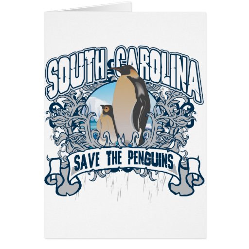 Penguin South Carolina Greeting Cards