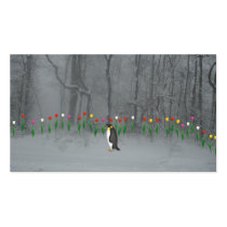 Penguin Spring Walk Business Card Template