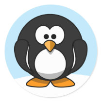 Penguin Round Sticker