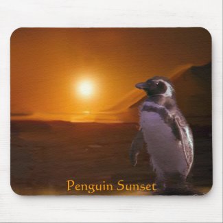 PENGUIN SUNSET Mousepad mousepad