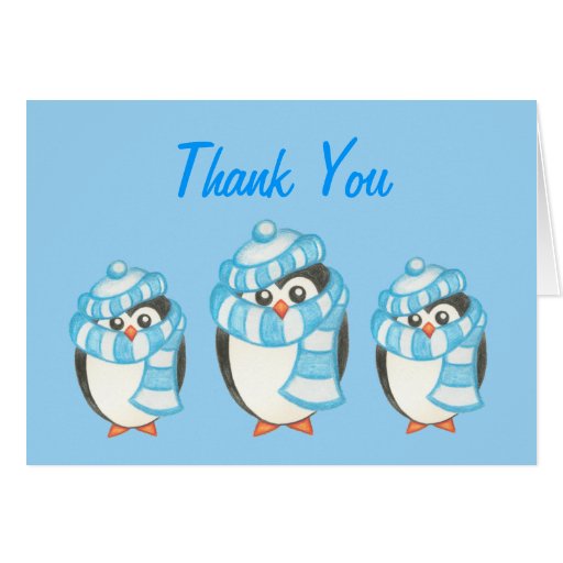 Free Printable Penguin Thank You Cards