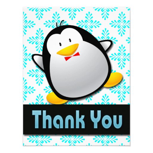 PENGUIN THANK YOU NOTE CARDS ANNOUNCEMENT