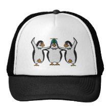 Penguin Trio Trucker Hats