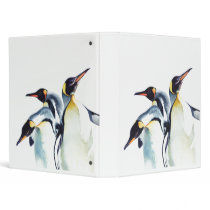 "Penguin Trio" Wildlife Watercolor Art binders by PaulJacksonart "Penguin Trio" Wildlife Watercolor Art binders