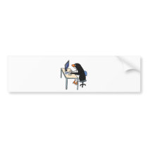penguin tux system administrator bumper sticker