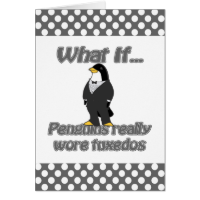 penguin tuxedos card