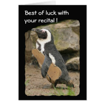 Penguin Violin Recital, Good Luck Card