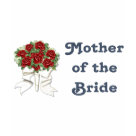 ladies_fitted_babydoll - Pretty bouquet of red roses and Text for the ladies in the Brides family. Co-ordinates with Penguin Wedding Bride. Text says Mother of the Bride.