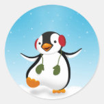 Penguin Winter Illustration - Sticker