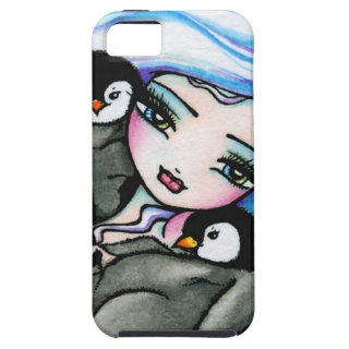 Penguin Winter Mermaid Fantasy Art iPhone Case