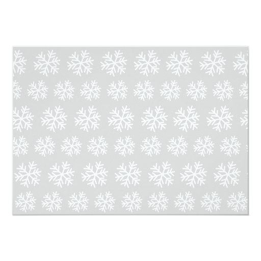 Penguin Winter Snowflake Birthday Invitations