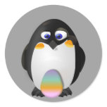 Penguin with Easter Egg Sticker