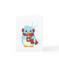 Penguin with Hot Cocoa cards by candystore Penguin with Hot Cocoa cards