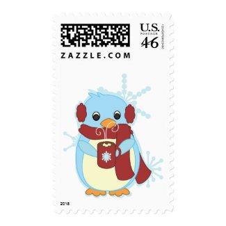 Penguin with Hot Cocoa stamp