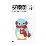 Penguin with Hot Cocoa Postage Stamp