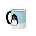 Penguin with Snowflakes Mug mug