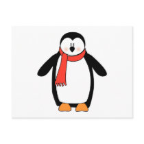 Penguin Wrapped in Red Scarf postcards