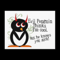 Penguin you suck postcards