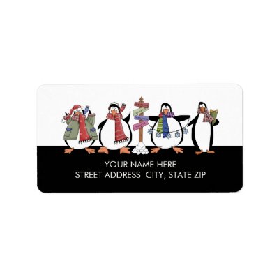 Penguins Address Mailing Labels