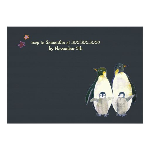 Penguins Birthday Party Invitations for Kids