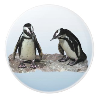 Penguins Ceramic Knob
