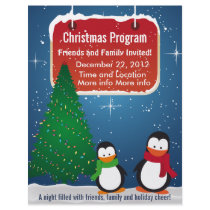 Penguins Christmas Program Flyer by ZazzleFlyers Penguins Christmas Program Flyer