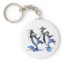 penguins dancing keychains