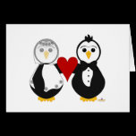 Penguins Getting Married Holding A Heart