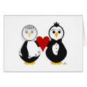 Penguins Getting Married Holding A Heart cards by animalacres Penguins Getting Married Holding A Heart cards