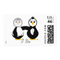 Penguins Getting Married I Do stamps