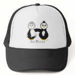 Penguins Getting Married Just Married hats