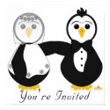 Penguins Getting Married You're Invited posters by animalacres Penguins Getting Married You're Invited posters