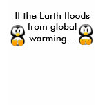 Penguins + Global Warming t-shirts