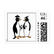 Penguins Graduating Postage Stamp