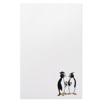 Penguins Graduating Personalized Stationery