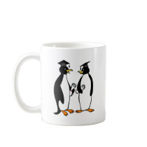 Penguins Graduation Cartoon Mugs