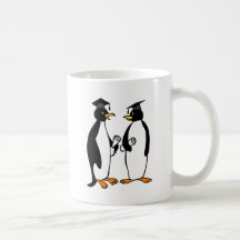 Penguins Graduation Cartoon Mugs