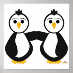 Penguins Holding Hands Posters