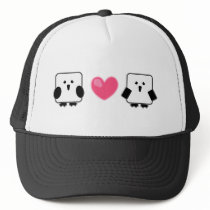 penguins in love hats by moonlit penguins in love hats